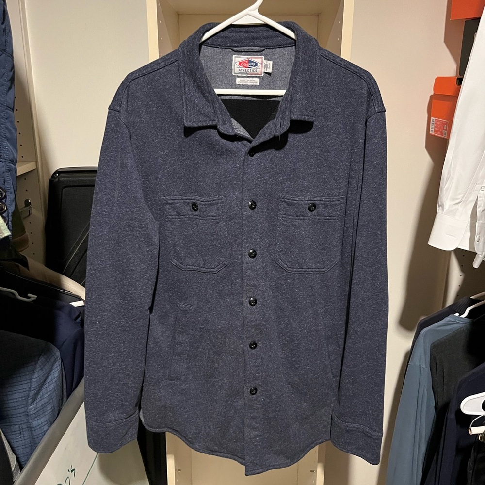 Grayers Shirt Jacket, Overshirt, Lined Flannel, Size XL, Dark Blue, Pockets